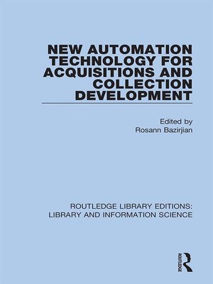 cover image of New Automation Technology for Acquisitions and Collection Development